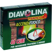 Diavolina - Feueranzünder 40 Würfel Für Kamin Und Grill