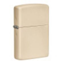 Zippo - Accendino Flat Sand 49453, Accendino Antivento Ricaricabile Realizzato in Metallo con Caratteristico 'click' Color Sabbia, Made in usa,