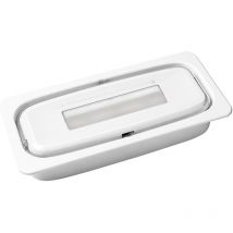 Normalux - Marco para empotrar de la serie 'Stylo' IP44/IK09 28x13cm color blanco