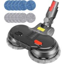 Accessoire de Balai à Franges pour Aspirateur Dyson - Tête de Balai avec Réservoir d'Eau Amovible - Livré avec Lingettes et Gobelet Doseur
