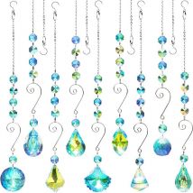 Accessoire de protection solaire, lot de 9, verre, 40 cm, multicolore