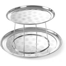 Plats de présentation en acier avec base pour fruits de mer Hendi 480519