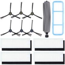 Alovez - Zubehör für ilife A7 A9S Roboterstaubsauger, Ersatzset inkl. 1 Hauptbürste, 6 Seitenbürsten, 4 Filter, 1 Primärfilter