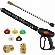 Debuns - Accessoire pour nettoyeur haute pression,Pistolet de remplacement pour laveuse à pression avec rallonge de 16 pouces, 4000 psi, pistolet de