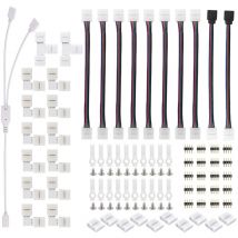 Rapanda - Accessoire pour ruban led (connecteur, contrôleur, amplificateur)Kit de connecteurs de bande led 5050 à 4 broches – Le kit de connecteurs