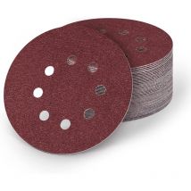 Accessoire pour une ponceuse Lot de 50 disques de ponçage circulaires, disque de ponçage de 125 mm, papier de verre abrasif, papier de verre pour