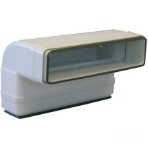 Unelvent - Coude 90° vertical pvc rigide à joints, rect 55 x 220 mm, gamme tubpla (831025)