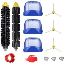 Accessoires de robot de balayage série 600 série 6 vis simple 3, 3 brosses latérales triangulaires + 3 filtres + 1 jeu de brosses principales + 1