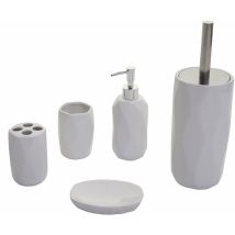 Accessoires de salle de bain 5 pièces céramique blanc 040003580