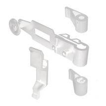 Accessoires pour Espagnolette de Volet Battant Système de Fermeture pour Volet battant et Persienne Blanc mat en matière Polyamide Résistante Longue