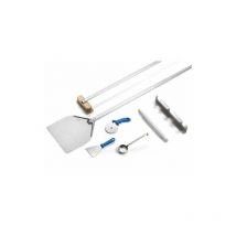 Gi.metal - Kit de 7 longueurs de pizza maison. 120 cm en acier aluminisé Fabriqué en Italie