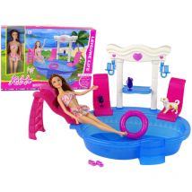 Accessoires pour poupées pour enfants, toboggan de piscine