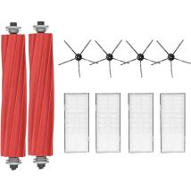 Zubehör für Roborock S7, Ersatzteile für Roborock S7, 2 Hauptbürsten, 4 Luftfilter, 4 Seitenbürsten für Xiaomi Roborock S7 S70 S75 S7Max S7Maxv T7s