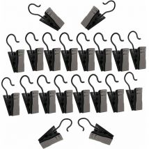 Accessoires rideau Lot de 50 petites pinces à rideaux en métal pour rideaux, photos, décoration intérieure, artisanat d'art, noir