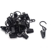 Accessoires rideau Pinces de fixation pour tringles à rideaux, crochets de suspension, paquet de 20 pièces Rapanda