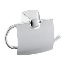 Keuco - Porte papier toilette city 2 avec couvercle chromé