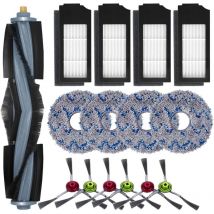 Rapanda - Accessori per Aspirapolvere Ecovacs Deebot X1 Omni / X1 e Omni / X1 Turbo, 1 Spazzola Principale, 6 Spazzole Laterali, 4 Mop, 4 Filtri