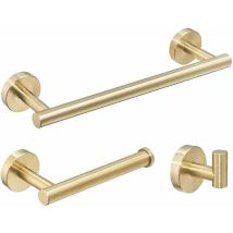 Qersta – Porta dischetti struccanti in acciaio inox – Set di 3 pezzi – Finitura acciaio spazzolato – Facile installazione