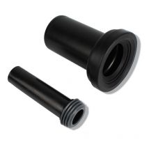 Lauwexe - Kit de raccordement wc mural 2 pièces - Tuyau d'évacuation wc mural Accessoires wc Accessoires wc pvc Siphon mural Baignoire noire Salle de