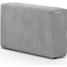 Homifab - Accoudoir gauche pour canapé modulable en velours côtelé gris clair - Harper Mod