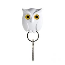 Accroche clés Hibou Qualy Blanc