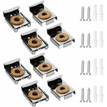Serbia - Accroche Miroir Clips De Miroir Attache Miroir Fixation Miroir Mural Clips De Montage Miroir Avec Vis Et Tubes D'Expansion Pour Suspensions 