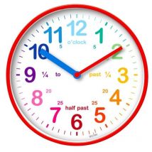 Acctim Wickford Time Teaching Clock Red Edging - 22524