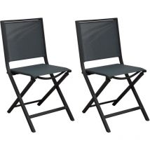 Chaise pliante en aluminium Ida (Lot de 2)