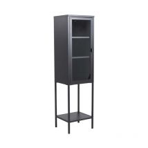 Armoire vitrée avec étagère en acier Misha
