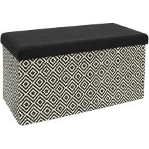 The Home Deco Factory - Banc coffre de rangement tressage Mirage