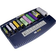 IQ312 Chargeur de piles rondes NiCd, NiMH, Li-ion 10340, 10350, 10440, 10500, 12500, 12650, 13500, 13650, 145 - Accupower