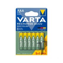 Piles rechargeables recyclées aaa 5 + 1 offerte (56813 101 476) - Varta