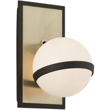 Ace 1 Light Wall Sconce Strukturierte Bronze Gebürstetes Messing, Glas