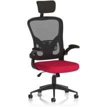 Ace Executive Bespoke Fabric Seat Bergamot Cherry Mesh Chair with Folding Arms K