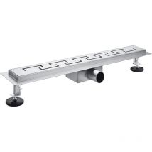Acezanble - Caniveau de Douche Italienne en Acier Inox Siphon Sol d'évacuation pour Salle de Bain Rectangulaire en Modèle c 80 cm