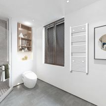Desinger Straight Chrome Heated Towel Rail Radiator 1500550mm - Acezanble
