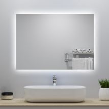 Acezanble - miroir lumineux 70x50cm avec Anti-buée + Dimmable, Mural Miroir salle de bain