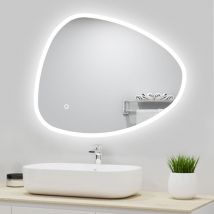 Acezanble - miroir lumineux 100x80cm avec 3 Couleurs + Dimmable + Anti-buée