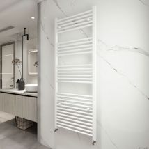 Acezanble - Straight White Heated Towel Rail Radiator 1500 x 600 mm