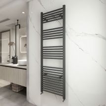 Acezanble - Straight Matt Anthracite Heated Towel Rail Radiator 1500 x 500 mm