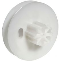 Achteckige Rollladengurtscheibe aus Kunststoff 160x60 mm. 22 mm Band.