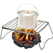Kinsi - Acier Inoxydable Barbecue Grill, Pliable, vertical, portable, 25,5x15x12,5cm