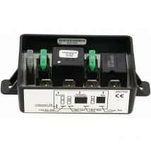 Inovtech - Acoplador separador para baterías de autocaravana Modelo - Acoplador de 2 baterías con 3 salidas