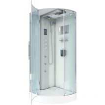 D37-20L1-EC Dusche Duschtempel Komplett Duschkabine -Th. 100x100 mit 2K Scheiben Versiegelung - Acquavapore