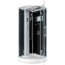 Acquavapore - D37-23R3-EC Dusche Dampfdusche Duschtempel Duschkabine -Th. 100x100 mit 2K Scheiben Versiegelung