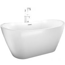Acquavapore - freistehende Badewanne Wanne Acryl F03 180x89cm mit Armatur AF05