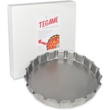 Acquaverde - Moule en acier pour la véritable Focaccia Barese, Pizza et Calzone, Rond Ø 32,5 cm - Plat de cuisson pour la cuisine traditionnelle des