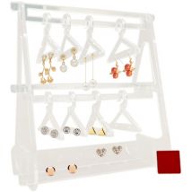 Acryl-ohrringständer Für Den Schreibtisch – Jinfgerne – Doppellagig Mit 8 Kostenlosen Aufhängern, Ideal Für Die Elegante Und Praktische Aufbewahrung 
