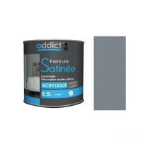 Acrylfarbe für Innendekoration, silbergrau satiniert, 0,5 Liter.