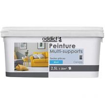 Acrylfarbe für verschiedene Untergründe, Asche, 2,5 Liter.